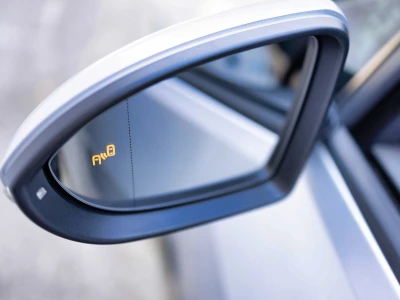 A warning when another vehicle is in your blind spot.