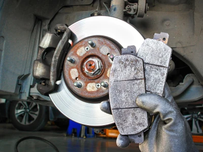Brake discs and brake pads.