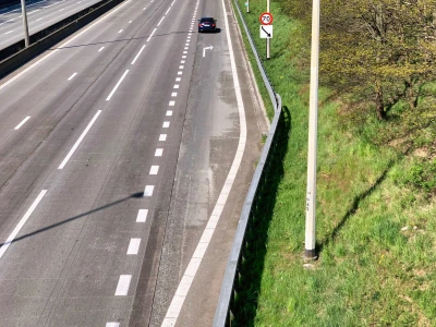 A motorway exit.