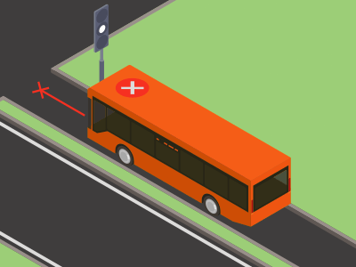 A circle has the same meaning as an amber traffic light.