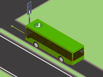 A vertical bar allows you to go straight ahead.