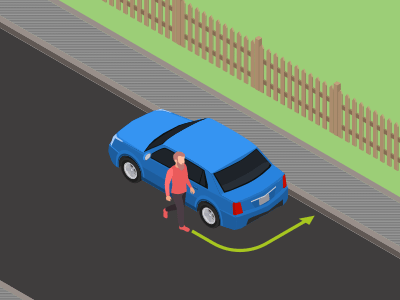 Descendre correctement de la voiture.