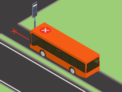 Une barre horizontale a la même signification qu’un feu rouge.