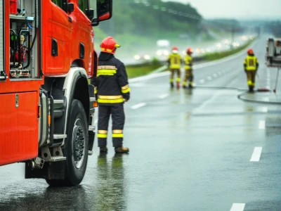 Les pompiers.