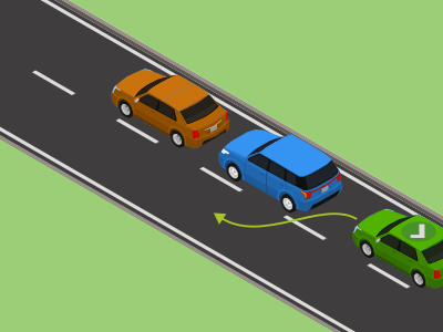 Je mag uitzonderlijk links blijven rijden als je niet veilig naar rechts kan.