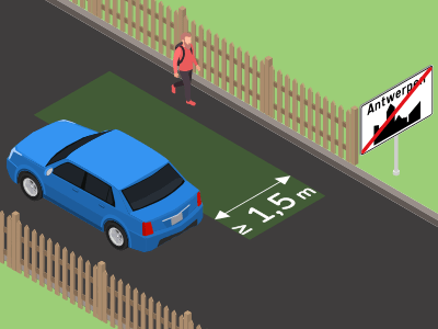 De zijdelingse afstand ten opzichte van voetgangers en (brom)fietsers buiten de bebouwde kom.