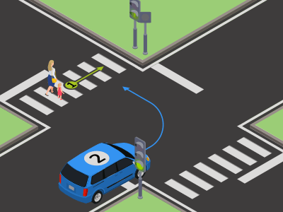 Een enkel oranje knipperend verkeerslicht.