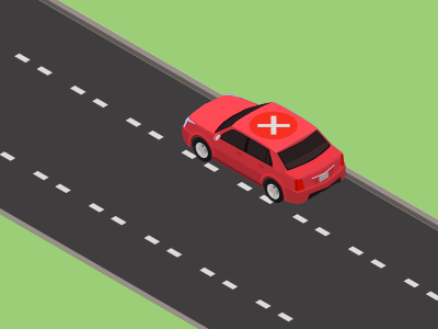 Je mag niet parkeren in de zijdelingse strook van een middenrijbaan.