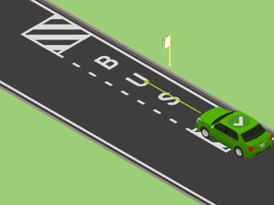 Je mag over een bushalte rijden.