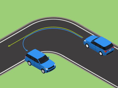 Bij overstuur breekt de achterkant van je auto uit.