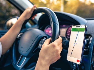Je mag geen mobiel elektronisch apparaat met een scherm gebruiken als dit niet in een houder zit.