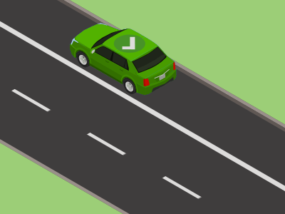 Rechts van de denkbeeldige rand mag je stilstaan en parkeren.