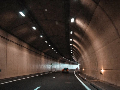 Een tunnel.