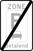 Stilstaan en parkeren E9b-betalend-einde-zone